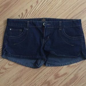 Junior blue jean shorts